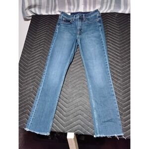 GAP Women's 26x28 Blue Denim Vintage Slim Raw Hem Jeans